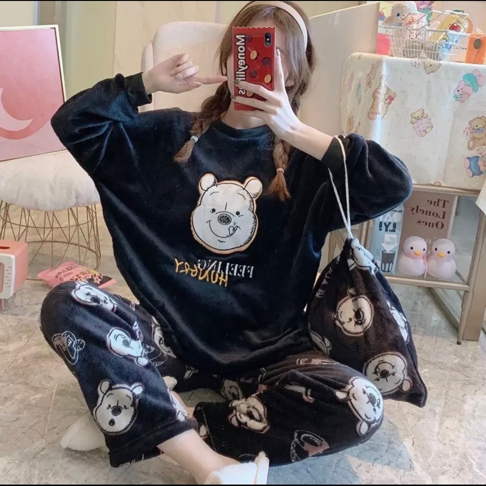 Korean Cute Warm Pajama Set